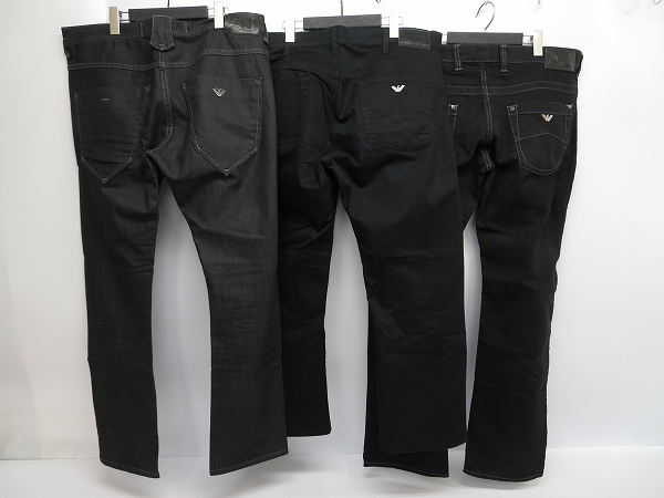実際に弊社で買取させて頂いたARMANI JEANS/アルマーニジーンズ ボタンフライ COMFORT FIT  等 コットン/デニム パンツ 36/38 3点セットの画像 1枚目