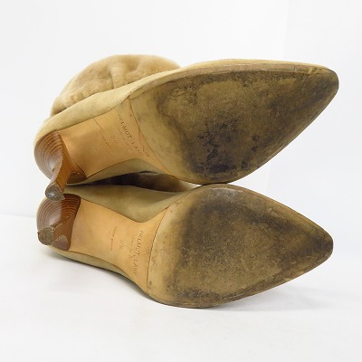 実際に弊社で買取させて頂いたHELMUT LANG/ヘルムートラング ファー ヒールブーツ イタリア製/36の画像 2枚目