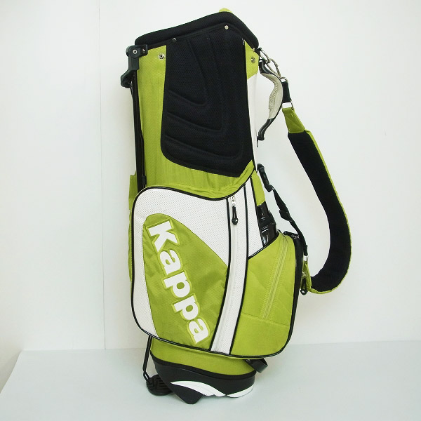 実際に弊社で買取させて頂いたkappa/カッパ 9型(47インチ対応)2.7kg軽量スタンド式 キャディバッグ 黄緑の画像 2枚目