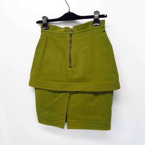 実際に弊社で買取させて頂いたBALMAIN/バルマン レディース 金釦 レイヤードスカート 4333-156N/36の画像 1枚目