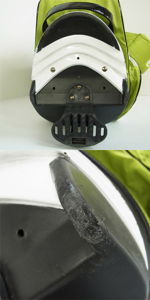 実際に弊社で買取させて頂いたkappa/カッパ 9型(47インチ対応)2.7kg軽量スタンド式 キャディバッグ 黄緑の画像 5枚目