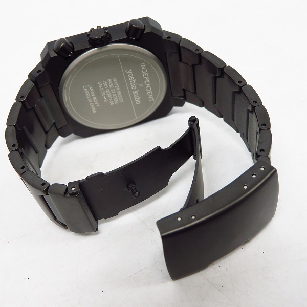 実際に弊社で買取させて頂いたINDEPENDENT×yoshio kubo/インディペンデント×ヨシオクボ 腕時計 ITT21-5195【動作未確認】の画像 2枚目