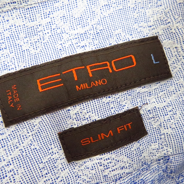 実際に弊社で買取させて頂いたETRO/エトロ 総柄ペイズリー スリムフィットシャツ/Lの画像 2枚目