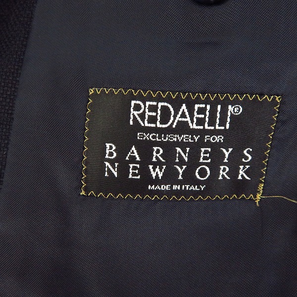 実際に弊社で買取させて頂いたBARNEYS NEW YORK/バーニーズニューヨーク Redaelli生地 イタリア製 ウール100% テーラードジャケット/50の画像 2枚目