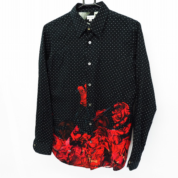 13SS ポールスミス Paul Smith 半袖シャツ サイズM 薔薇 ドット