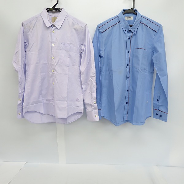 実際に弊社で買取させて頂いたFACTOTUM/ファクトタム 長袖シャツ ボタンダウン/44/46/2点セット