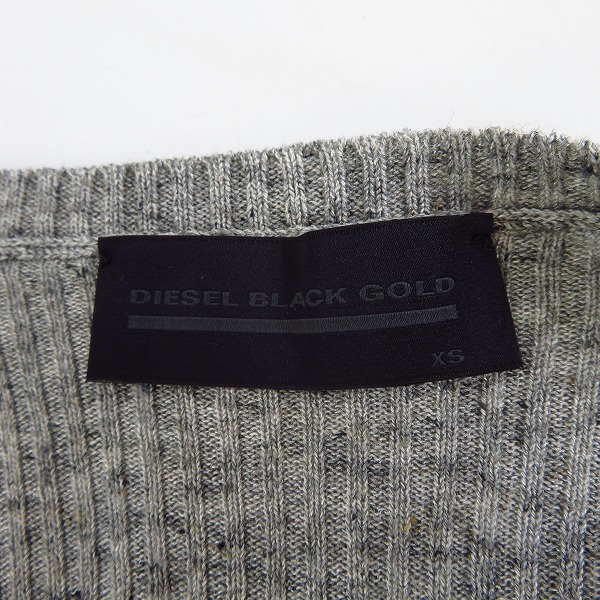 実際に弊社で買取させて頂いたDIESEL BLACK GOLD/ディーゼルブラックゴールド レーヨン混 ロングカーディガン XSの画像 2枚目