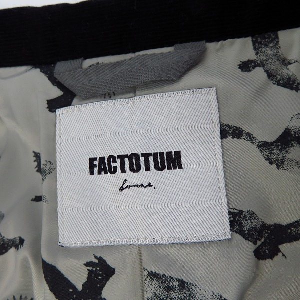 実際に弊社で買取させて頂いたFACTOTUM/ファクトタム コーデュロイ切替 ポストマンコート/ジャケット 01030726/46の画像 2枚目
