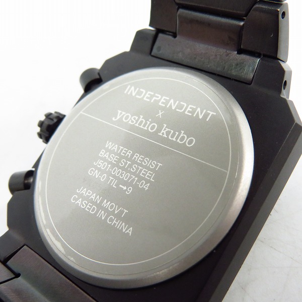 実際に弊社で買取させて頂いたINDEPENDENT×yoshio kubo/インディペンデント×ヨシオクボ 腕時計 ITT21-5195【動作未確認】の画像 3枚目