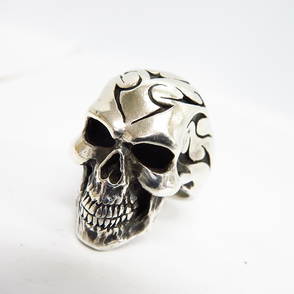 実際に弊社で買取させて頂いたCRAZY PIG/クレイジーピッグ トライバルスカルリング/20.5号