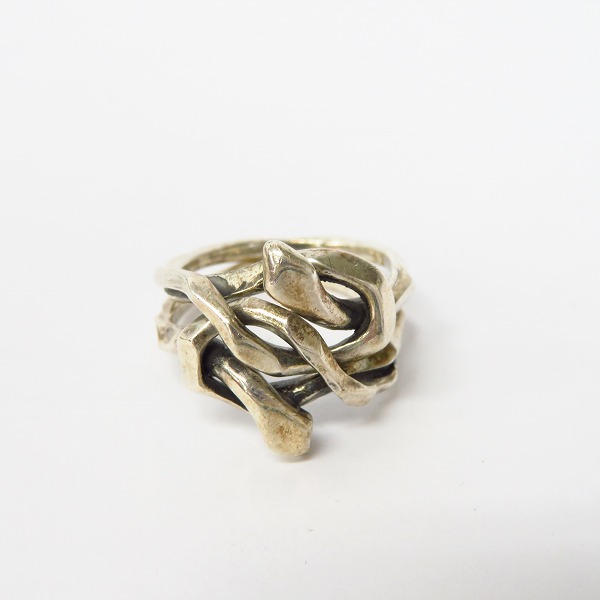 実際に弊社で買取させて頂いたDEAL DESIGN/ディールデザイン KNOT SNAKE ダブル リング/16.5号の画像 1枚目
