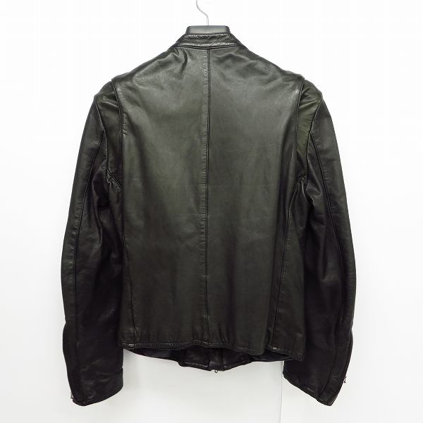 実際に弊社で買取させて頂いたLITHIUM HOMME/リチウム オム カウレザー シングルライダース ジャケット/48の画像 1枚目
