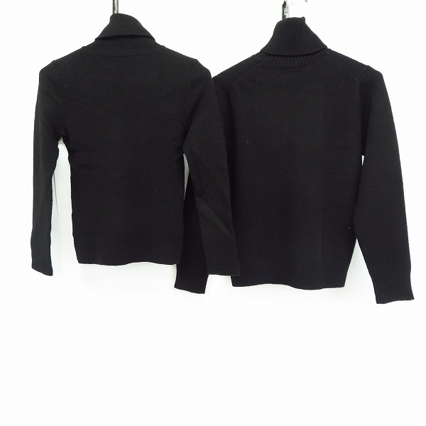 実際に弊社で買取させて頂いたHYSTERIC GLAMOUR/ヒステリックグラマー HYSTERICS/ヒステリックス タートルニット 黒 2点セットの画像 1枚目