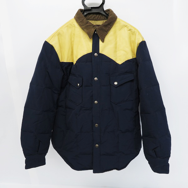 実際に弊社で買取させて頂いたSUGAR CANE/シュガーケーン レザーヨークダウンジャケット/XL