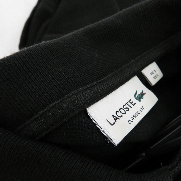 実際に弊社で買取させて頂いたLACOSTE/ラコステ CLASSIC FIT 半袖ポロシャツ ブラック/FR3の画像 5枚目