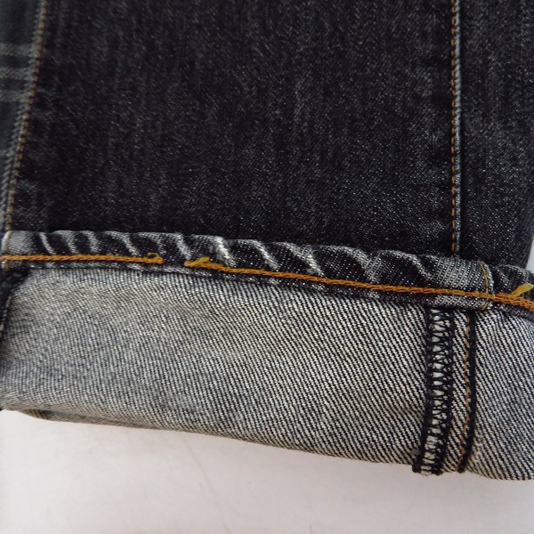 実際に弊社で買取させて頂いたBURBERRY BLUE LABEL/バーバリーブルーレーベル チェック切替デニムパンツ/32の画像 7枚目