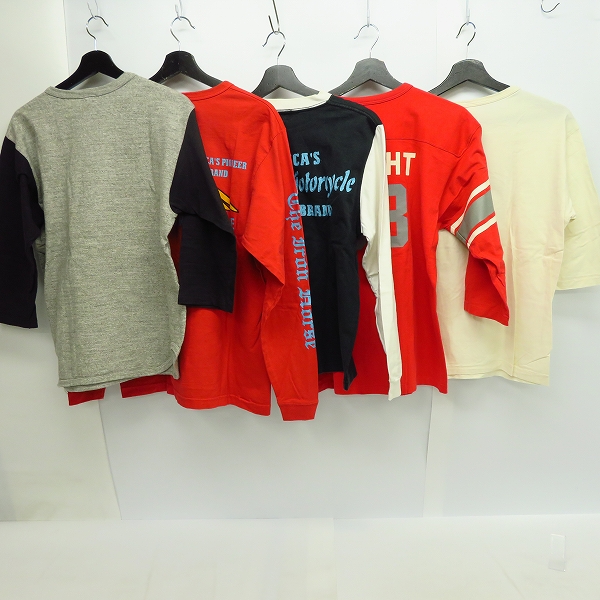 実際に弊社で買取させて頂いたインディアンモーターサイクル/ダブルワークス/ウェアハウス等 プリント カットソー/Tシャツ 5点セットの画像 1枚目
