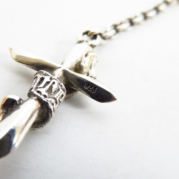 実際に弊社で買取させて頂いたDEAL DESIGN/ディールデザイン SNAKED LOWS/スネイキッドロウズ クロスネックレスの画像 3枚目