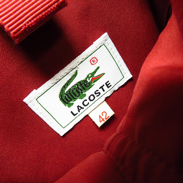 実際に弊社で買取させて頂いたLACOSTE/ラコステ マウンテンパーカー レッド/42の画像 2枚目