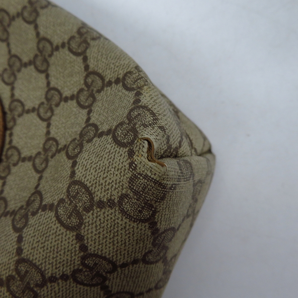 実際に弊社で買取させて頂いたGUCCI/グッチ オールドグッチ トートバッグ GG柄 塩ビキャンパス 39.02.003の画像 7枚目