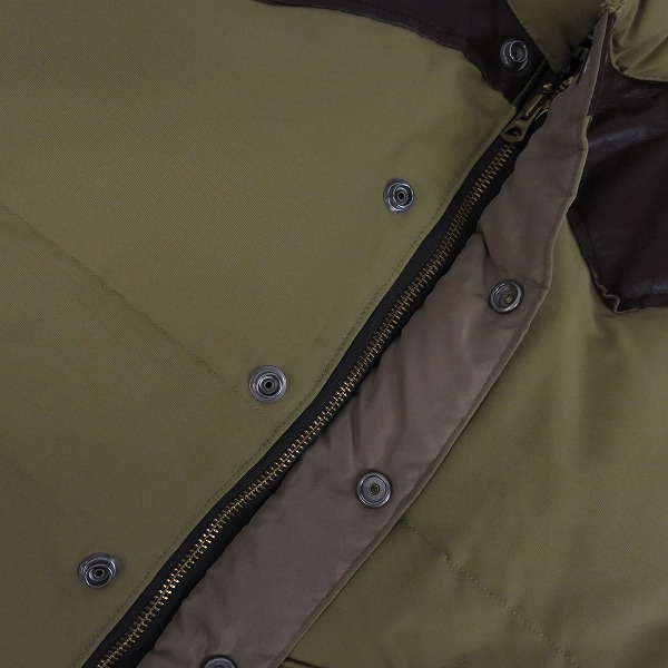 実際に弊社で買取させて頂いたSUGAR CANE/シュガーケーン レザーヨークダウンベスト/XLの画像 6枚目