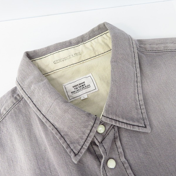 実際に弊社で買取させて頂いたCRIMIE/クライミー ウエスタン ヘンプシャツ/Ｌの画像 4枚目