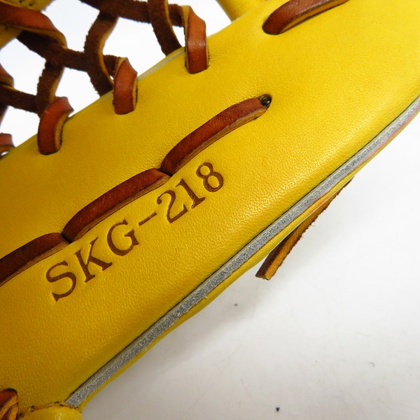 実際に弊社で買取させて頂いた【未使用】Hi-Gold/ハイゴールド 2015年 限定特注品 硬式外野手用 グローブ SKG-218の画像 4枚目