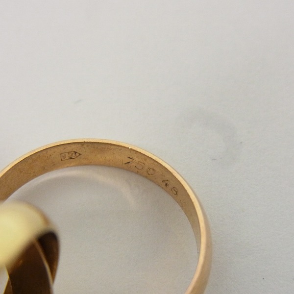 実際に弊社で買取させて頂いたCartier/カルティエ 三連リング 750 48/7-7.5号の画像 4枚目