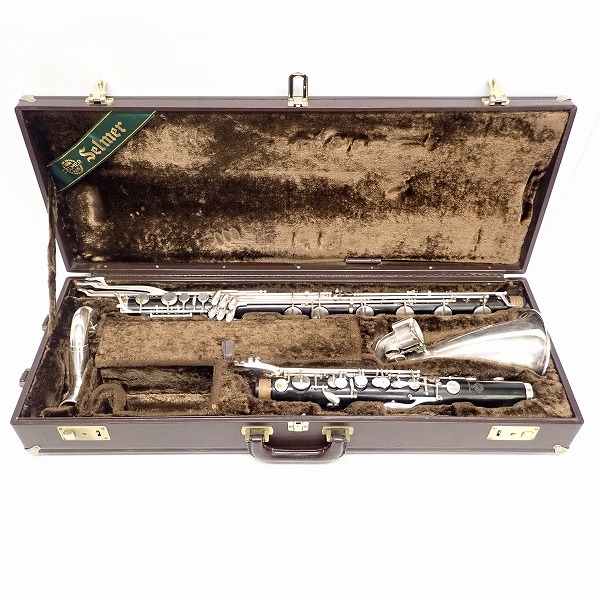 実際に弊社で買取させて頂いた★【型番不明】H.SELMER/セルマー バスクラリネット ハードケース付
