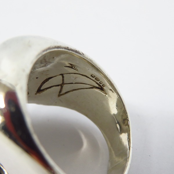 実際に弊社で買取させて頂いたCRAZY PIG/クレイジーピッグ ラージエビルスカルリング/25.5号の画像 4枚目