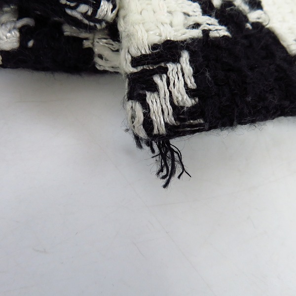 実際に弊社で買取させて頂いたBALMAIN/バルマン レディース 千鳥格子柄 ノーカラージャケット 7155-129C/36の画像 8枚目