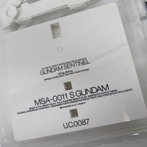 実際に弊社で買取させて頂いたBANDAI SPIRITS/バンダイスピリッツ 超合金メタルロボット魂 S GUNDAM/Sガンダム MSA-0011の画像 4枚目