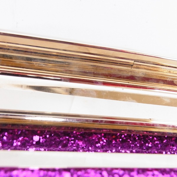 実際に弊社で買取させて頂いたJIMMY CHOO/ジミーチュウ セカンドバッグ/クラッチバッグ グリッター ピンクの画像 5枚目