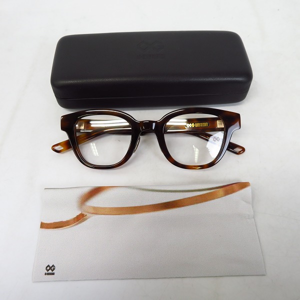 実際に弊社で買取させて頂いたOG×OLIVER GOLDSMITH/オリバーゴールドスミス Re.COMMANDER 46 デミ柄/べっ甲柄 眼鏡/メガネフレームの画像 9枚目