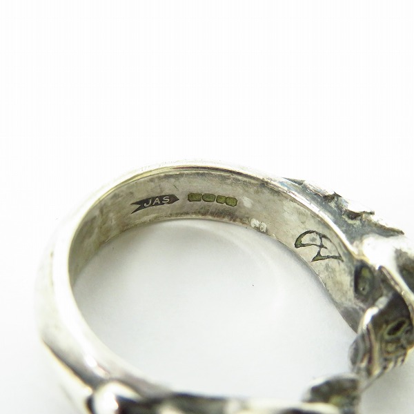 実際に弊社で買取させて頂いたCRAZY PIG/クレイジーピッグ TWO SKULL TUDOR RING/2スカルチューダーリング/18号の画像 5枚目