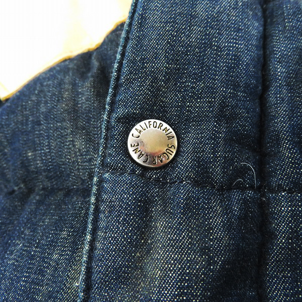 実際に弊社で買取させて頂いたSUGAR CANE/シュガーケーン デニムダウンベスト/XLの画像 8枚目