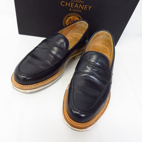 実際に弊社で買取させて頂いたJOSEPH CHEANEY＆SONS/ジョセフ チーニー HUDSON コインローファー/レザーシューズ Size：7