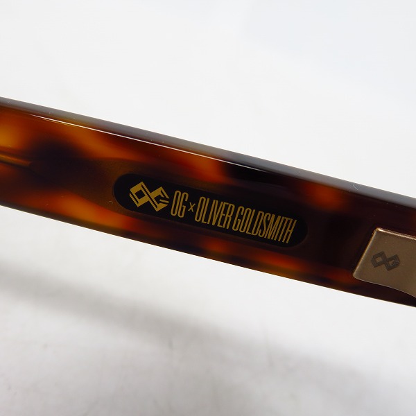 実際に弊社で買取させて頂いたOG×OLIVER GOLDSMITH/オリバーゴールドスミス Re.COMMANDER 46 デミ柄/べっ甲柄 眼鏡/メガネフレームの画像 5枚目