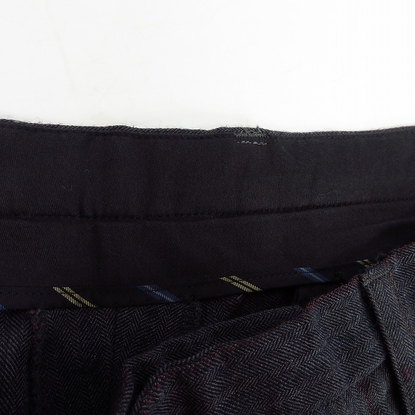 実際に弊社で買取させて頂いたkolor/カラー ストライプ ヘリンボーン柄 パンツ 11WCM-P12116S/3の画像 5枚目