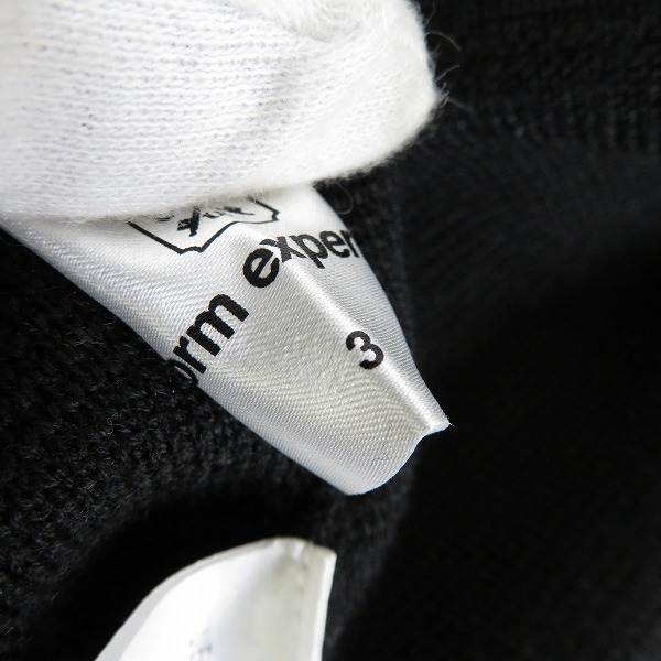 実際に弊社で買取させて頂いた【17AW】UNIFORM EXPERIMENT/ユニフォームエクスペリメント  レザースターパッチニット ウール混 3の画像 3枚目