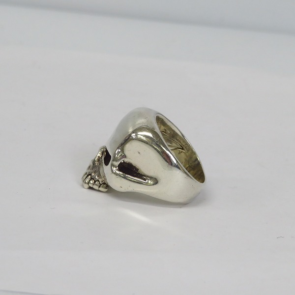 実際に弊社で買取させて頂いたCRAZY PIG/クレイジーピッグ ラージエビルスカルリング/25.5号の画像 2枚目