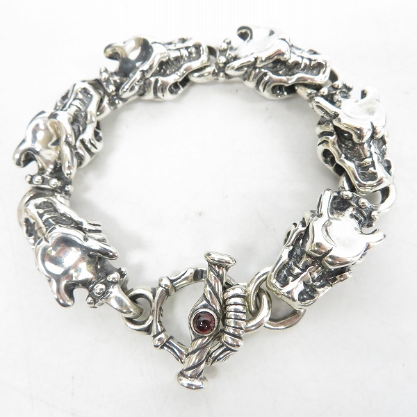 実際に弊社で買取させて頂いた【ギャラ付き/100個限定】TRAVIS WALKER DOUBLE CROSS/トラヴィスワーカー ガーゴイル ブレスレット w/Tバー BRS011の画像 1枚目