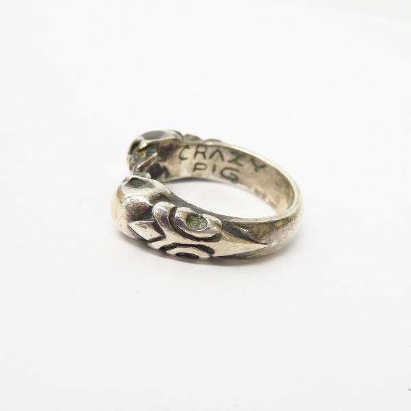 実際に弊社で買取させて頂いたCRAZY PIG/クレイジーピッグ TWO SKULL TUDOR RING/2スカルチューダーリング/18号の画像 2枚目