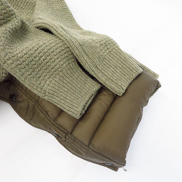 実際に弊社で買取させて頂いたC.P.COMPANY/シーピーカンパニー 15AW ウールニット切替/フェザー混 ダウンジャケット 15WCPUM07144 46の画像 7枚目