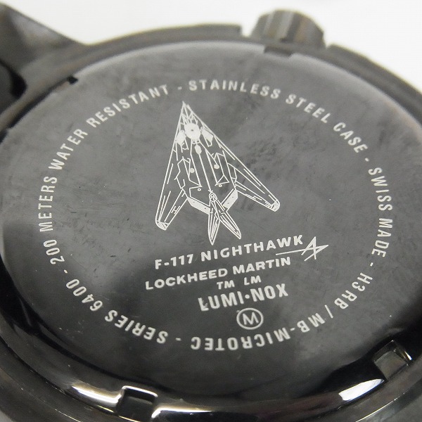 実際に弊社で買取させて頂いたLUMINOX/ルミノックス F-117 ナイトホーク 腕時計 6400-200　の画像 3枚目
