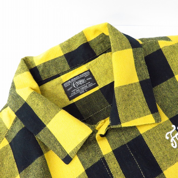 実際に弊社で買取させて頂いたCRIMIE/クライミー チェック柄 胸刺繍 ワークシャツ/Lの画像 4枚目
