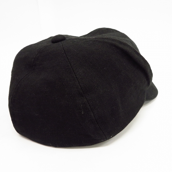 実際に弊社で買取させて頂いたCA4LA/カシラ 麻混 キャスケット/帽子 ブラック/黒の画像 2枚目