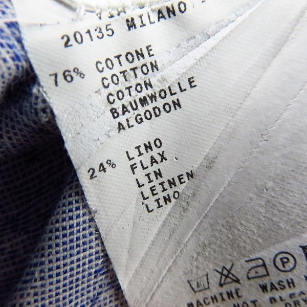 実際に弊社で買取させて頂いたETRO/エトロ 総柄ペイズリー スリムフィットシャツ/Lの画像 3枚目