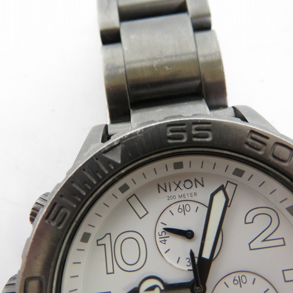 実際に弊社で買取させて頂いたNIXON/ニクソン MINIMIZE THE42-20 CHRONO クォーツ 腕時計【動作未確認】の画像 5枚目