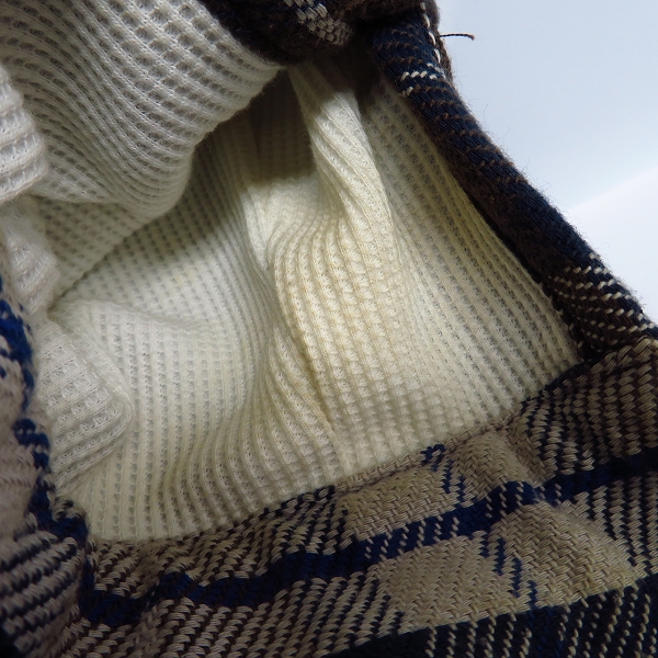 実際に弊社で買取させて頂いたFAT/エフエーティー チェック フード付きシャツジャケット　 F31020-SH15-AB/SKINNY（L）の画像 5枚目